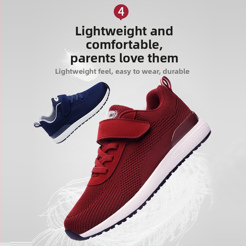 Pantofi sport casual pentru femei, model primăvară-toamnă, partea superioară din material textil, mărimi late, toc mic, închidere Velcro.