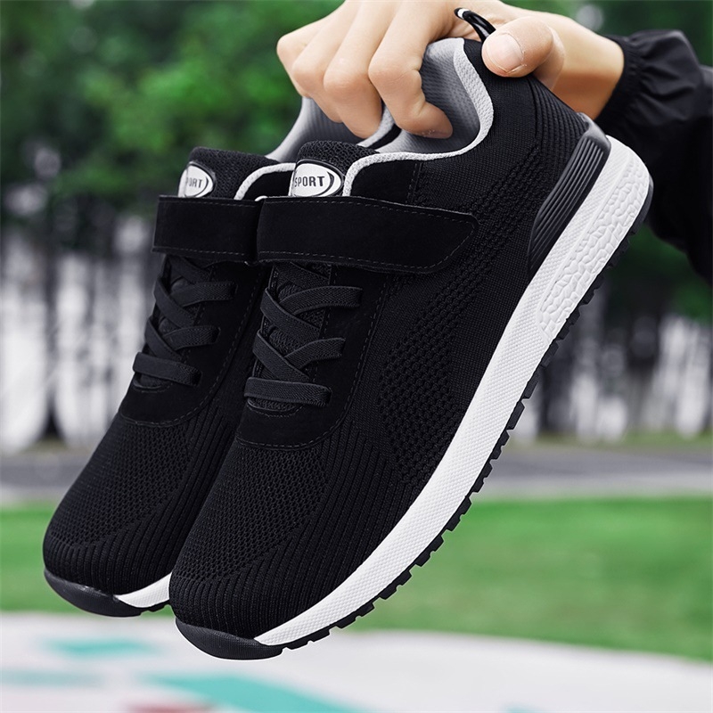 Pantofi sport casual pentru femei, model primăvară-toamnă, partea superioară din material textil, mărimi late, toc mic, închidere Velcro.