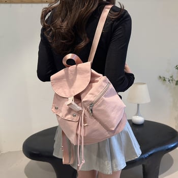 Ženski nylon ruksak za putovanje, casual minimalističkog dizajna, jednobojni