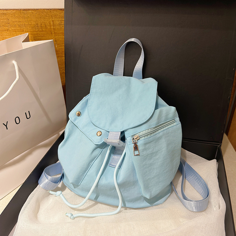 Ženski nylon ruksak za putovanje, casual minimalističkog dizajna, jednobojni