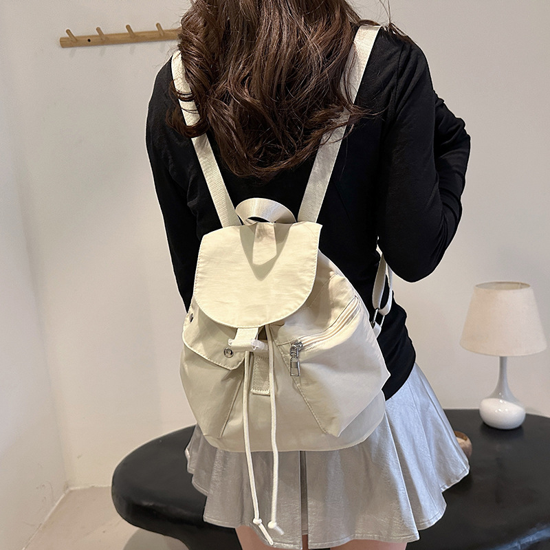 Ženski nylon ruksak za putovanje, casual minimalističkog dizajna, jednobojni