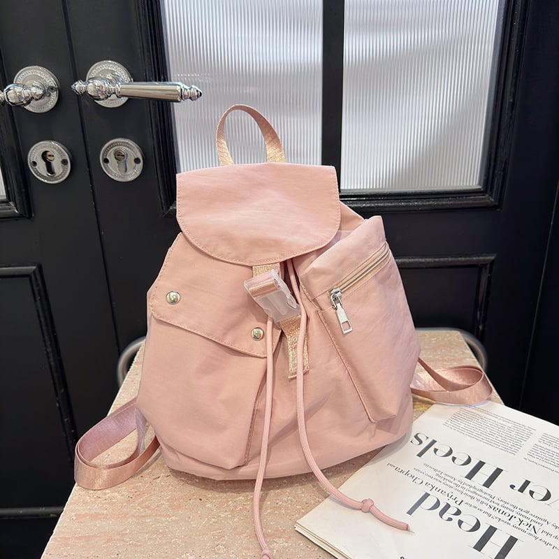 Ženski nylon ruksak za putovanje, casual minimalističkog dizajna, jednobojni