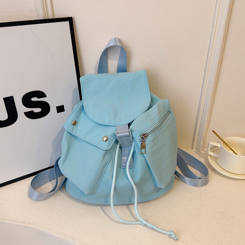 Ženski nylon ruksak za putovanje, casual minimalističkog dizajna, jednobojni