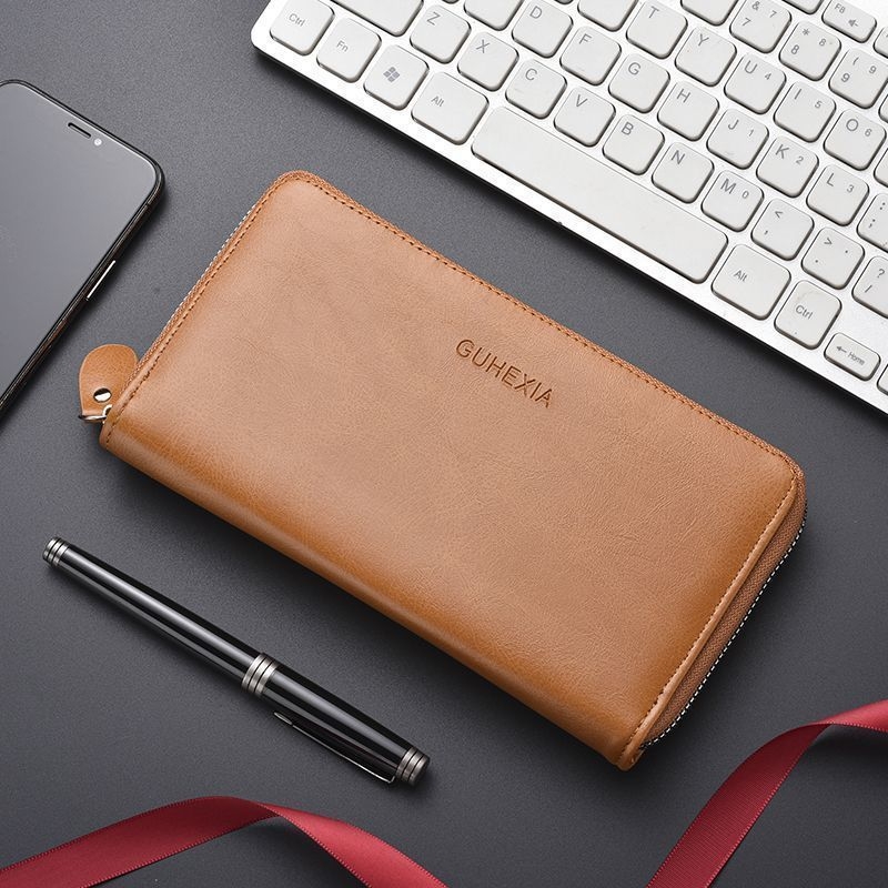 Novčanik za kartice – poslovni stil, luksuzna zaštita od krađe, dvostruka funkcija, dugi sklopivi clutch, prava koža, retro stil