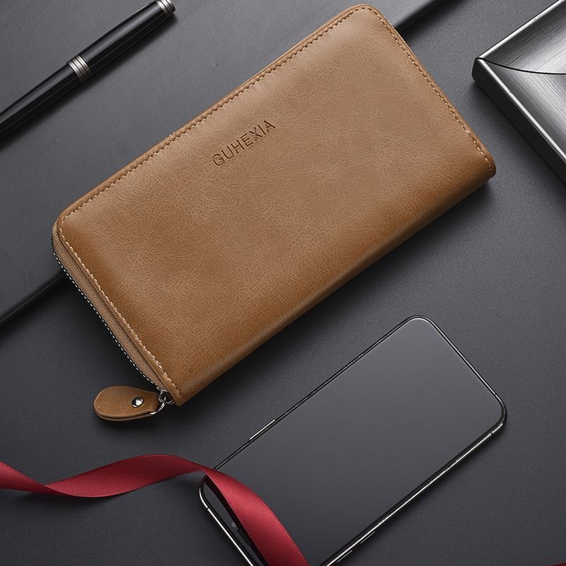 Novčanik za kartice – poslovni stil, luksuzna zaštita od krađe, dvostruka funkcija, dugi sklopivi clutch, prava koža, retro stil