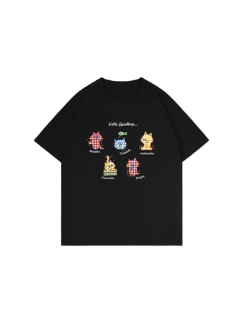 Damski bijeli pamukasti T-shirt kratkih rukava, američki stil, ležerni oversize kroj, okrugli izrez, print s tekstom.