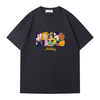 Ženski T-shirt kratkih rukava u japanskom stilu s tiskom teksta, ljeto 2026, udoban slobodan kroj