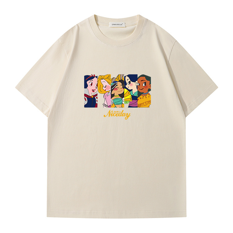 Ženski T-shirt kratkih rukava u japanskom stilu s tiskom teksta, ljeto 2026, udoban slobodan kroj