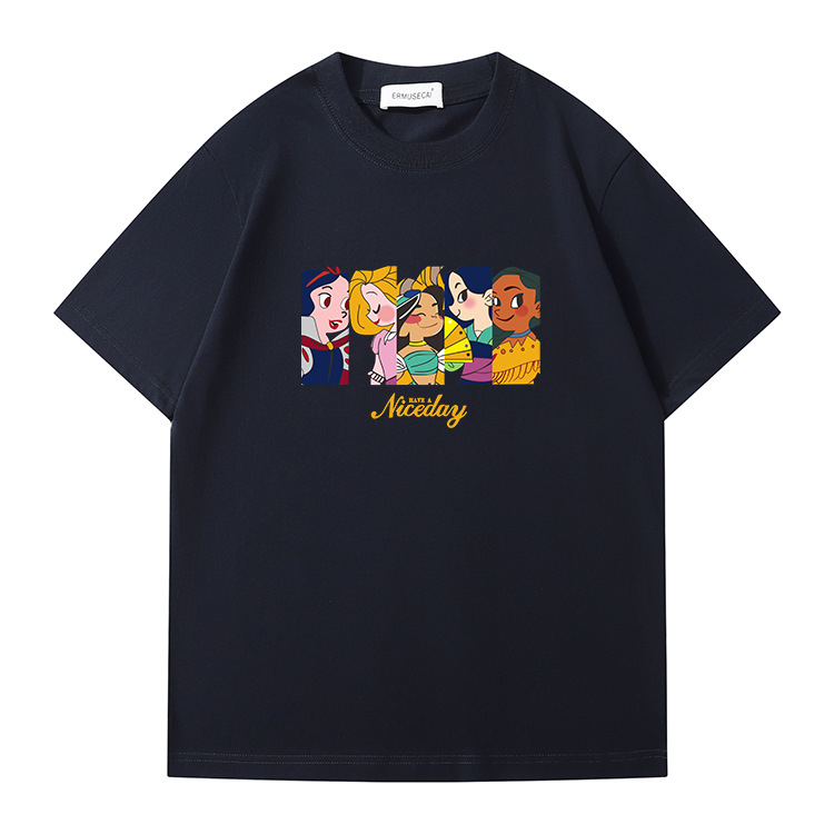 Ženski T-shirt kratkih rukava u japanskom stilu s tiskom teksta, ljeto 2026, udoban slobodan kroj