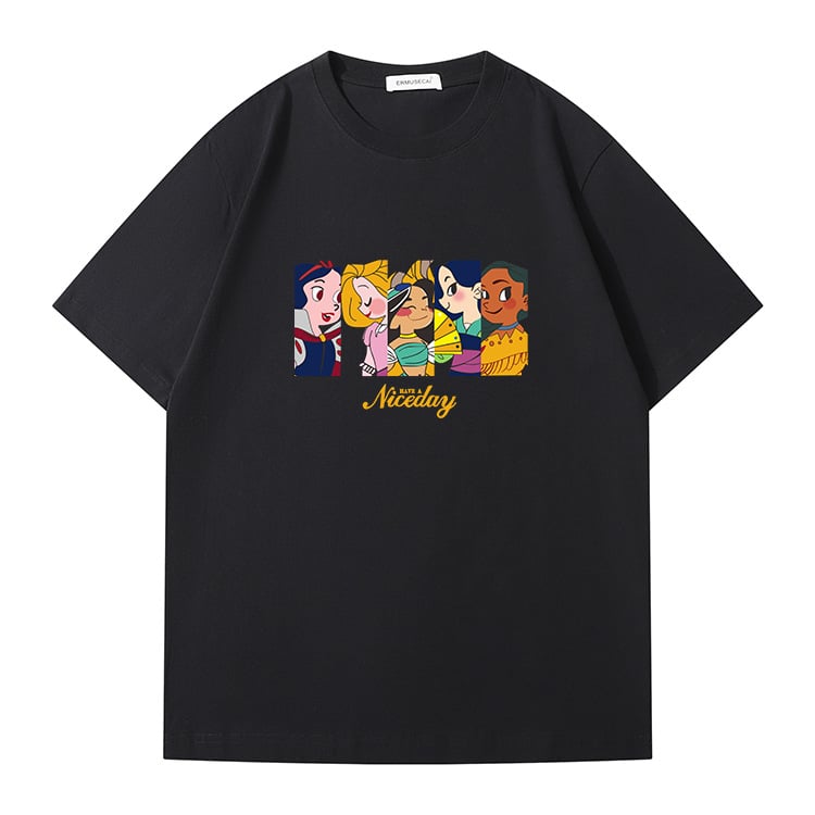Ženski T-shirt kratkih rukava u japanskom stilu s tiskom teksta, ljeto 2026, udoban slobodan kroj