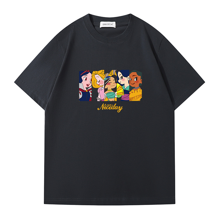 Ženski T-shirt kratkih rukava u japanskom stilu s tiskom teksta, ljeto 2026, udoban slobodan kroj
