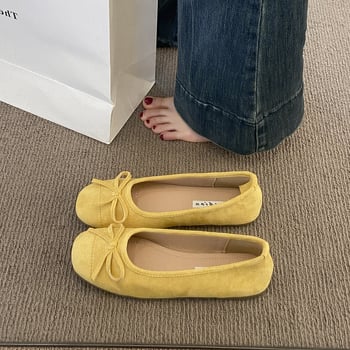 Ženske balerinke s mašnicom, slip-on ravne, japanski stil baka, proljeće-ljeto