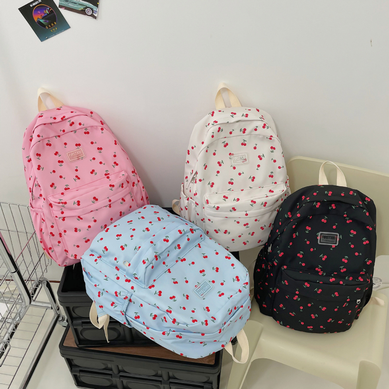 Unisex školski ruksak u Harajuku-korejskom stilu, velika kapaciteta 20–35 L, najlon, cvjetni uzorak