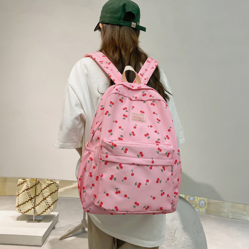 Unisex školski ruksak u Harajuku-korejskom stilu, velika kapaciteta 20–35 L, najlon, cvjetni uzorak