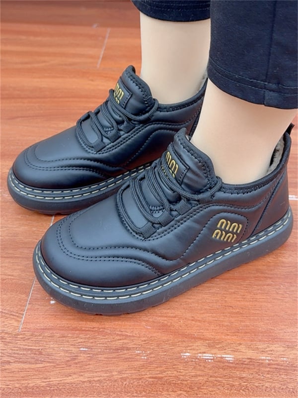 Pantofi de damă din bumbac, căptușiți cu fleece, ușori și comozi, casual, cu talpă joasă