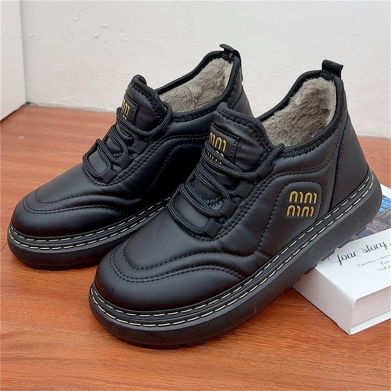 Pantofi de damă din bumbac, căptușiți cu fleece, ușori și comozi, casual, cu talpă joasă