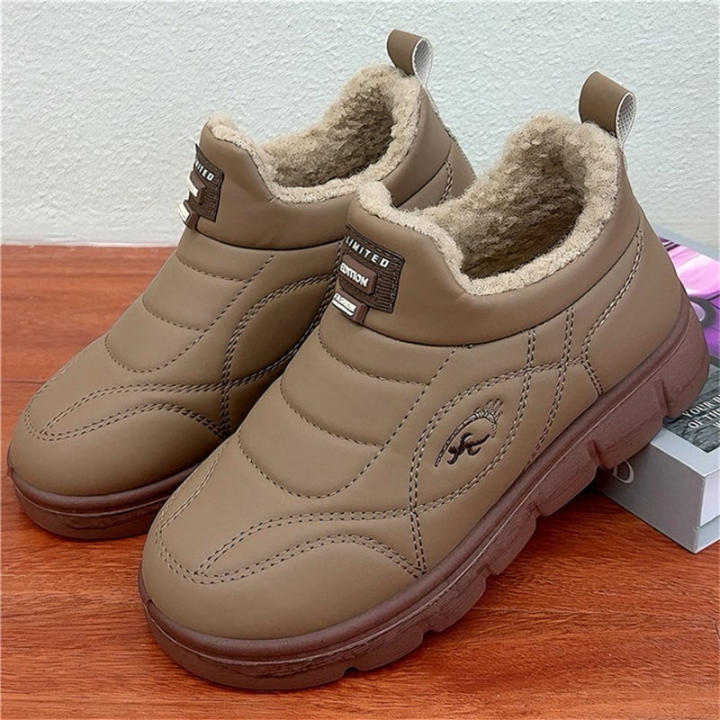 Pantofi de damă din bumbac, căptușiți cu fleece, ușori și comozi, casual, cu talpă joasă