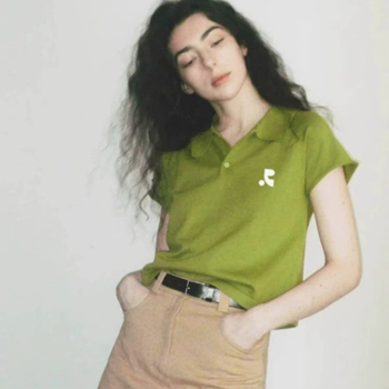 Restandrecreation Ženska polo majica s kratkim rukavima, labav kroj, 95% pamuk, RR