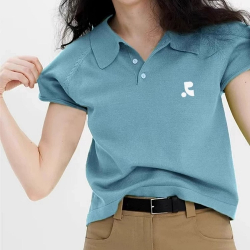 Restandrecreation Ženska polo majica s kratkim rukavima, labav kroj, 95% pamuk, RR