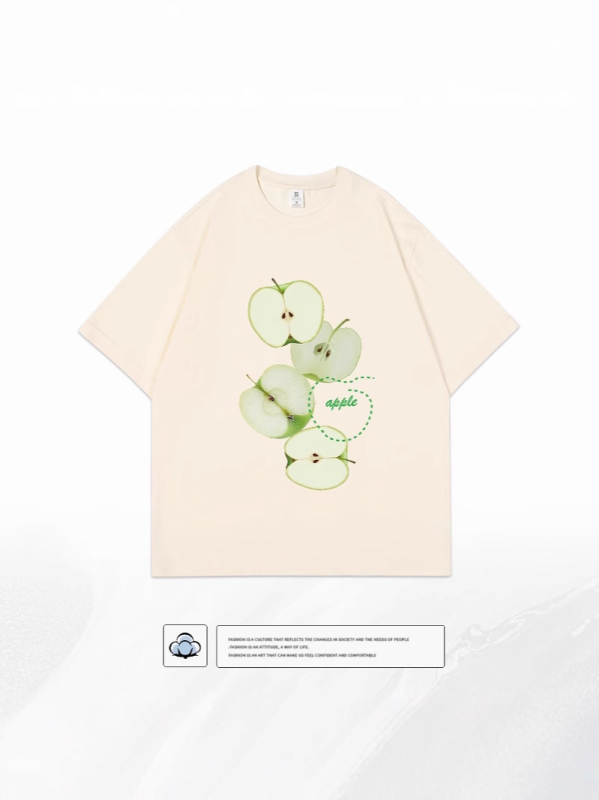 Λευκό γυναικείο κοντομάνικο βαμβακερό T-shirt, 2026 νέα μόδα, ελαφριά γραμμή, εκτύπωση με κείμενο, καθημερινό καλοκαιρινό τοπ, στρογγυλός λαιμός, μεσαίο μήκος