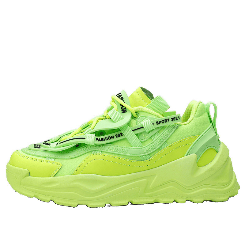 Férfi casual Dad Shoes - Európai divat hét inspirálta, légáteresztő hálózati felső, kerek orr, gumírozott talp