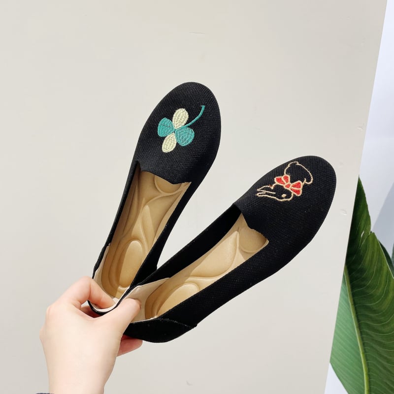 Női kerek orrú lapos talpú cipők Flyknit felsőrésszel, mindennapi japán stílus, plusz méret