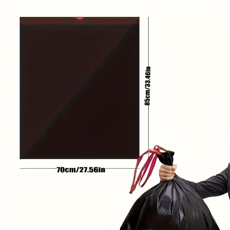 Debela vrećica za smeće sa šnurlom, velika, crna, 70×85 cm