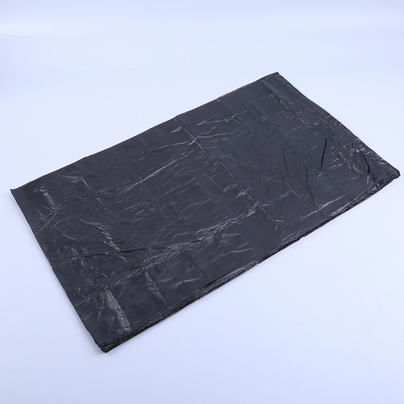 Debele crne vreće za otpad s plosnim otvorom, jednokratne, 45×50 cm, HDPE
