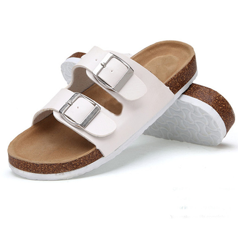 Мъжки чехли в стил Birkenstock с две катарами, плоска мека подметка, ежедневни чехли
