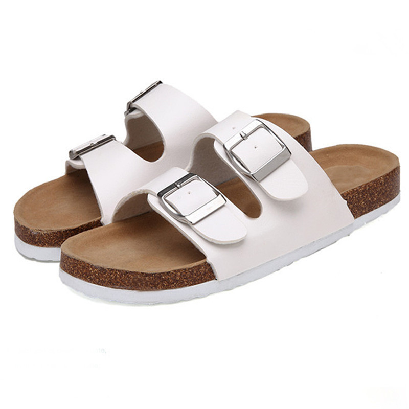 Мъжки чехли в стил Birkenstock с две катарами, плоска мека подметка, ежедневни чехли