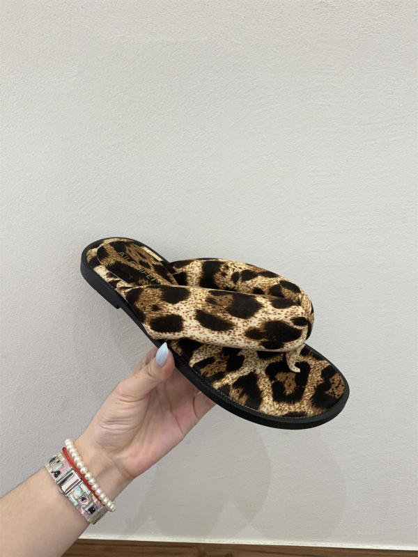 Ženske ploske sandale s leopard uzorkom, ljetne sandale za plažu, novi model 2025