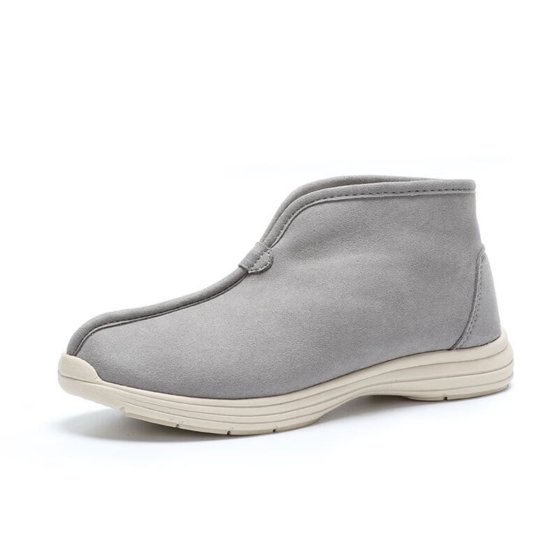 Changli Botosei de iarnă unisex, slip-on, ghete scurte cu căptușeală din fleece, calde
