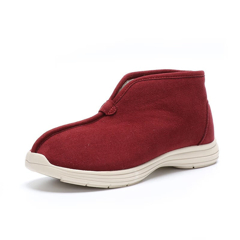 Changli Botosei de iarnă unisex, slip-on, ghete scurte cu căptușeală din fleece, calde
