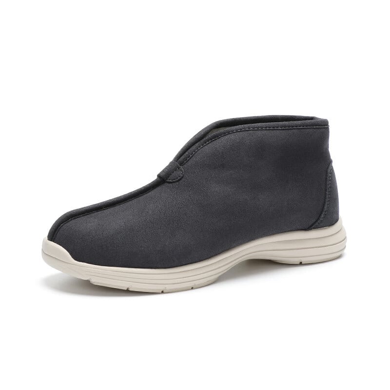 Changli Botosei de iarnă unisex, slip-on, ghete scurte cu căptușeală din fleece, calde