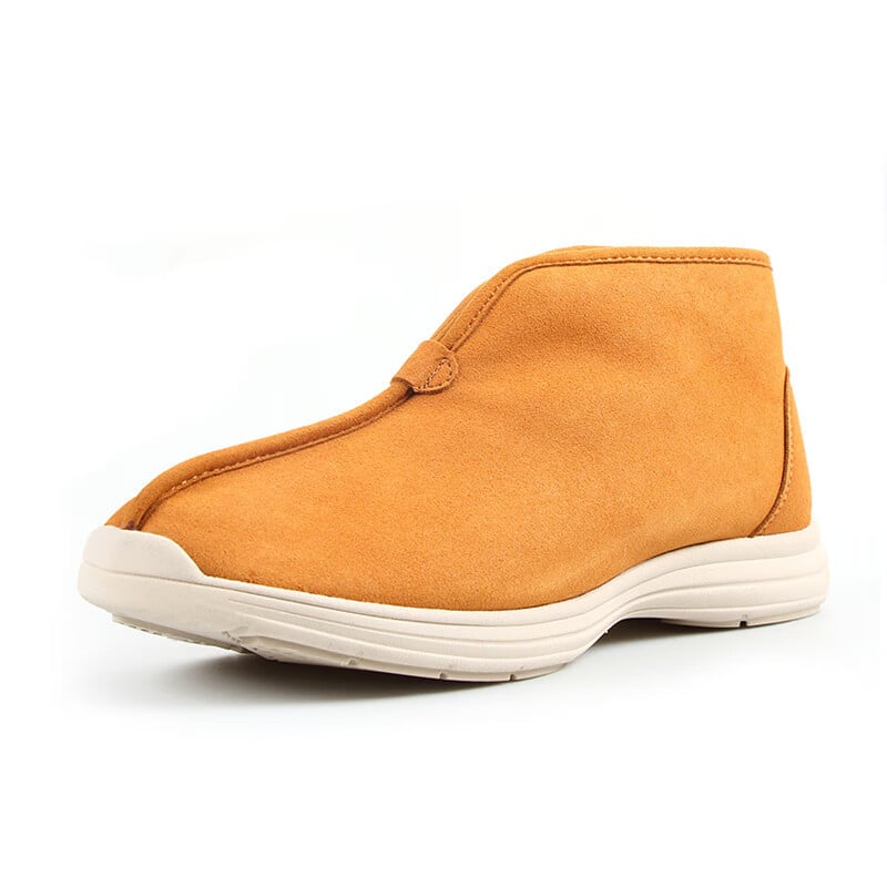 Changli Botosei de iarnă unisex, slip-on, ghete scurte cu căptușeală din fleece, calde