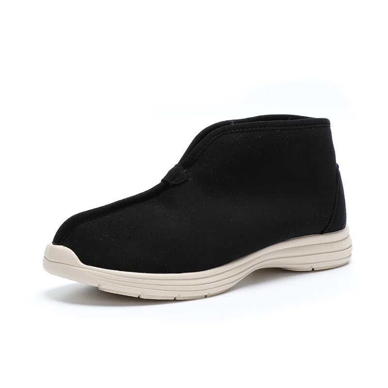 Changli Botosei de iarnă unisex, slip-on, ghete scurte cu căptușeală din fleece, calde