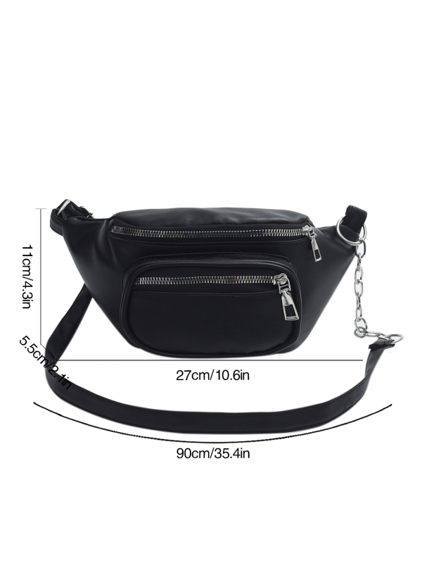 Ženska crossbody torba, jednobojna, moderan zapadni stil, kompaktna torba preko ramena