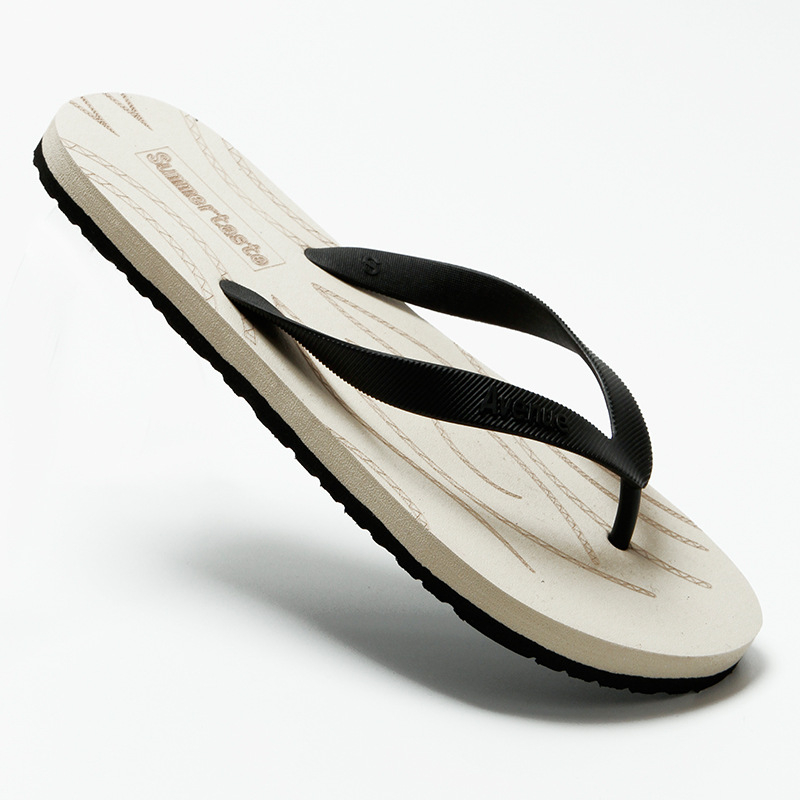 Férfi strandpapucs flip-flop, kopásálló, nyitott orr, puha gumitalp, nyár 2025