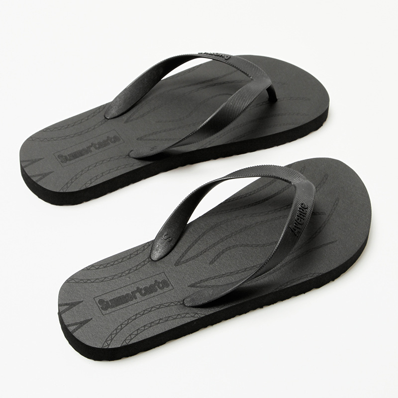 Férfi strandpapucs flip-flop, kopásálló, nyitott orr, puha gumitalp, nyár 2025