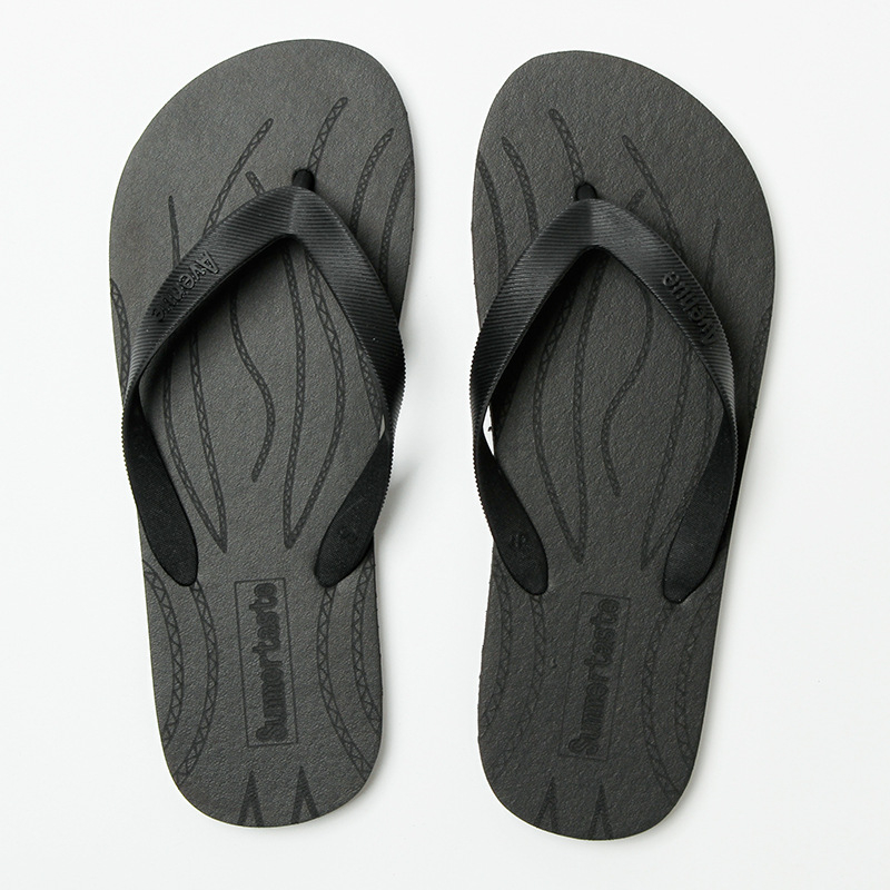 Férfi strandpapucs flip-flop, kopásálló, nyitott orr, puha gumitalp, nyár 2025