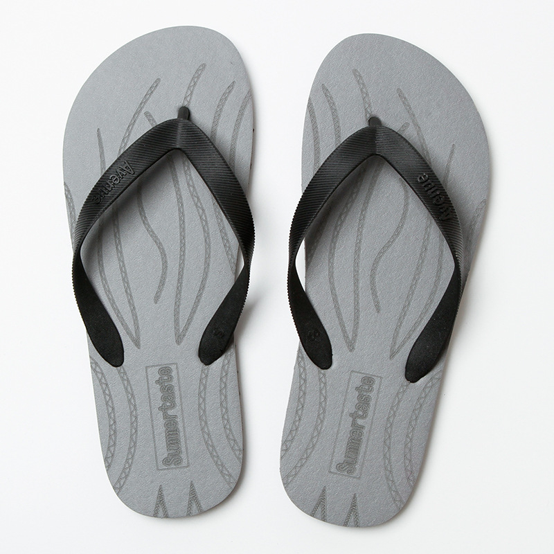 Férfi strandpapucs flip-flop, kopásálló, nyitott orr, puha gumitalp, nyár 2025