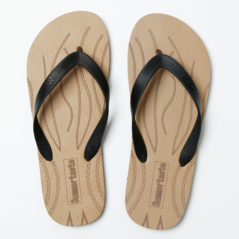 Férfi strandpapucs flip-flop, kopásálló, nyitott orr, puha gumitalp, nyár 2025