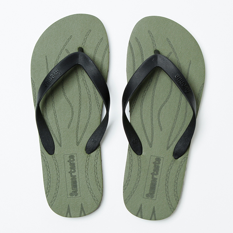 Férfi strandpapucs flip-flop, kopásálló, nyitott orr, puha gumitalp, nyár 2025
