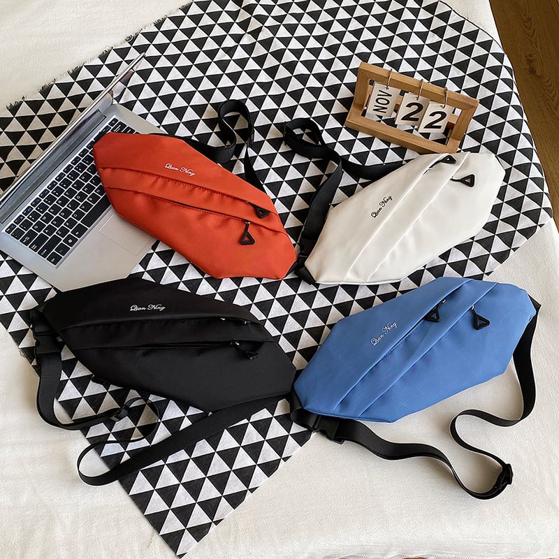 Moderna ženska torba u pojasu u korejskom stilu, lagana i kompaktna, jednobojna, svakodnevna crossbody torba