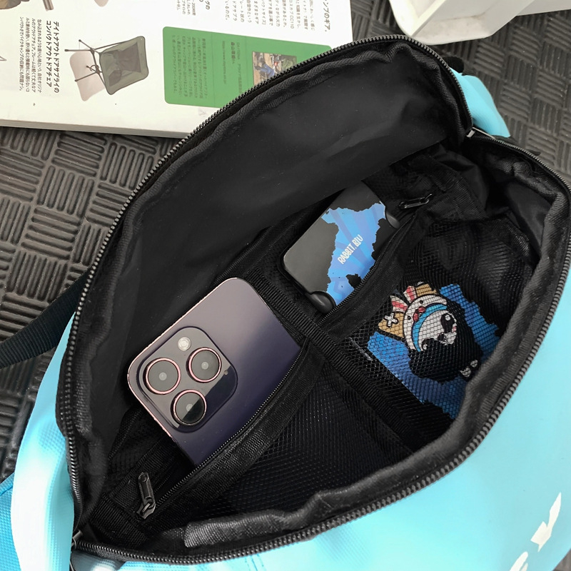 Muška sportska torba za prsa preko ramena, platnena, s pretincom za mobitel, kompaktna torba za struk