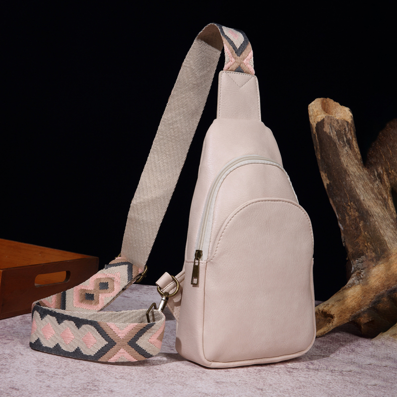 Retro ženska crossbody torba s boho stilom, jednobojna torba za pojas, PU
