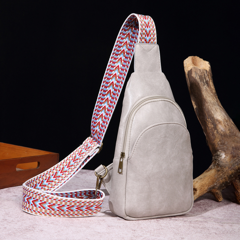 Retro ženska crossbody torba s boho stilom, jednobojna torba za pojas, PU