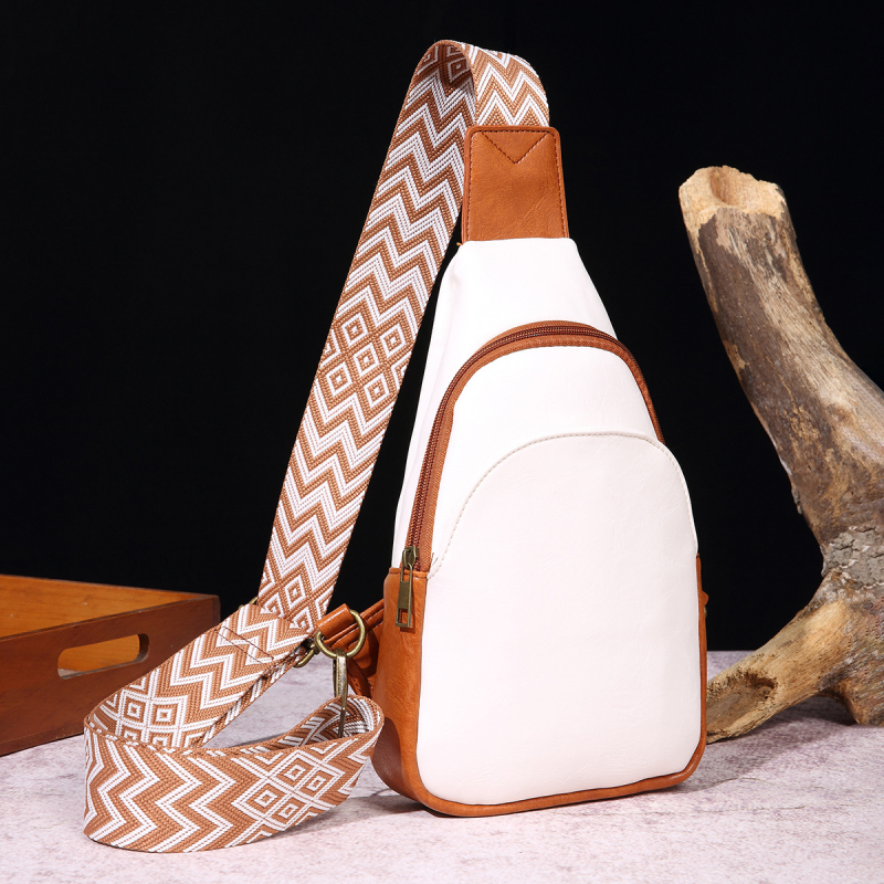 Retro ženska crossbody torba s boho stilom, jednobojna torba za pojas, PU
