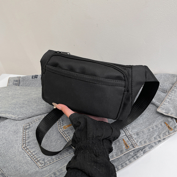 Ženska najlonska pojasna torba, crossbody stil, velik kapacitet