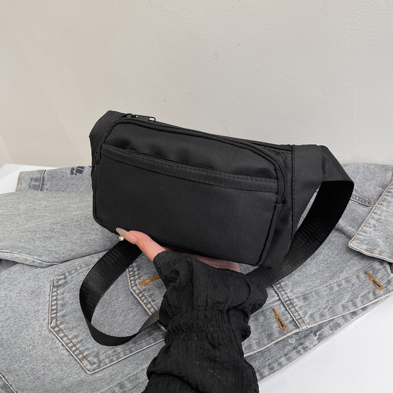 Ženska najlonska pojasna torba, crossbody stil, velik kapacitet